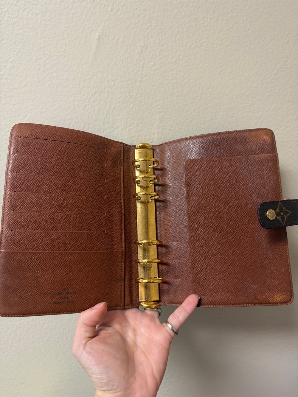 Louis Vuitton Monogram Canvas Agenda Cover in Brown and Gold - Picture 3 of 4